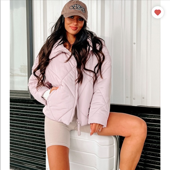 NWT light violet quilted puffer - Picture 3 of 6